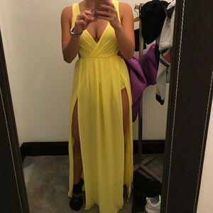 Yellow long dress